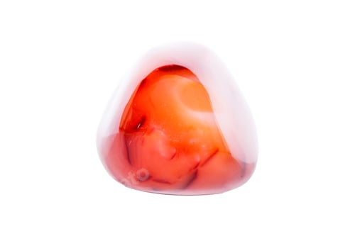 Preview: Carnelian mineral stone on white background