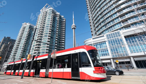 Preview: Tram streetcar in Toronto, Ontario, Canada