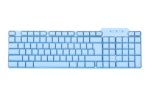 Preview: The Keyboard Is Blue On A White Background