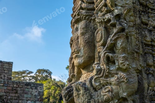 Preview: A Mayan figure in The Temples of Copan Ruinas. Honduras