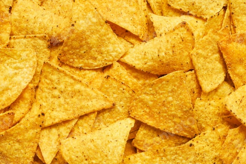 Preview: Corn tortilla chips background. Top view