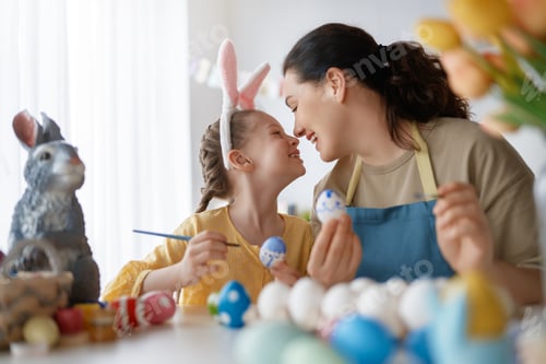 Preview: family preparing for Easter