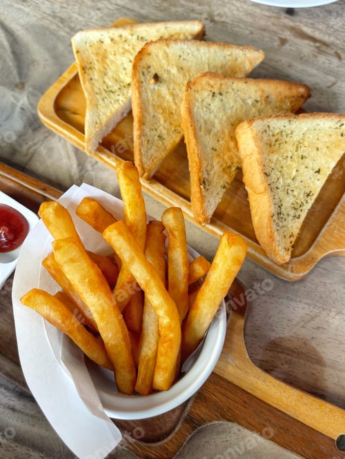 Preview: French fries Snack food crispy potato. Fast food or snacks concept