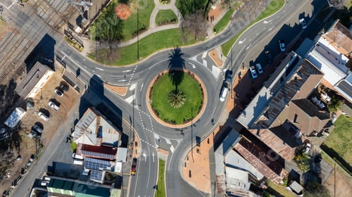 Preview: Junee NSW Roundabout Top Down Broadway Round Street