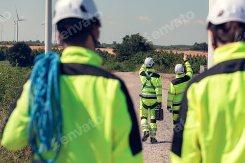 Preview: The engineering and technical team is preparing to install a large wind turbine