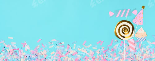 Preview: Background with funny carnival accessories