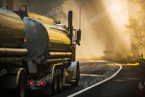 Preview: Semi Tank Truck on the Scenic Redwood Highway