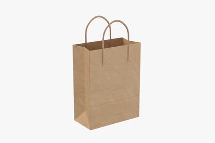 Preview: Small Brown Kraft Paper Bag with Twisted Handles