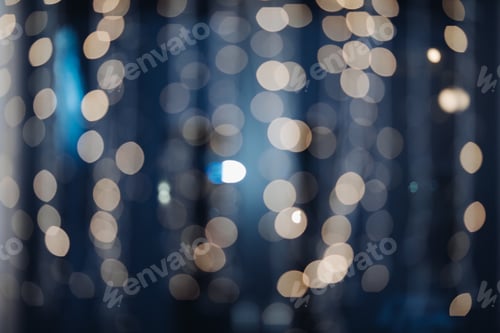 Preview: Color Bokeh against a dark background Abstract blurred circles