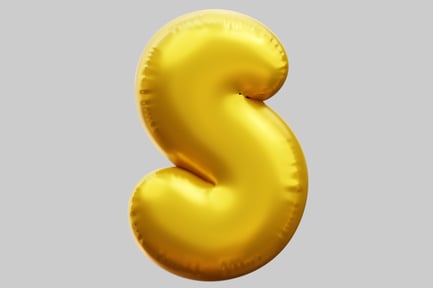 Preview: Golden Letter S Balloon