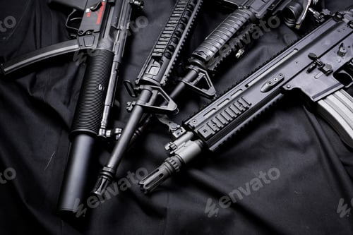 Preview: modern weapon, black background