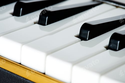 Preview: Closeup of piano keyboard