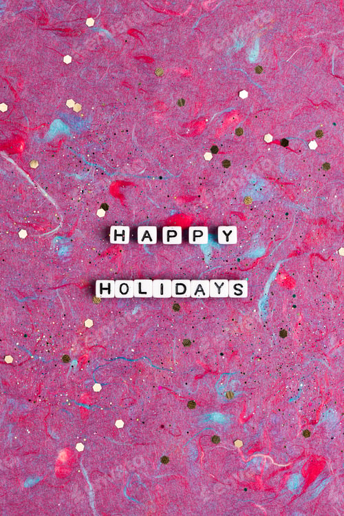 Preview: HAPPY HOLIDAYS beads word typography
