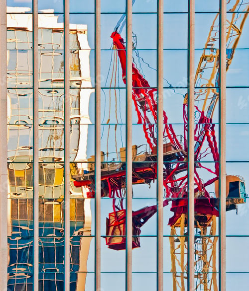 Preview: Distorted Reflection of a Tower Crane