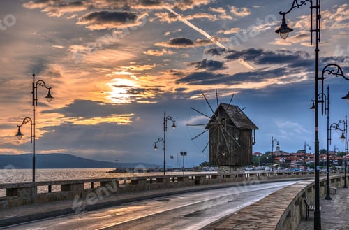 Preview: Old windmill in Nessebar, Bulgaria