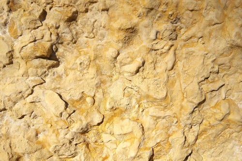 Preview: Texture Of Calcareous Wall, Abstract Pattern With Yellow Hues, Background With Limestone In Retro