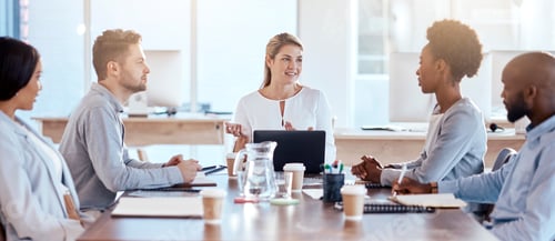 Preview: Business people, coaching and meeting in teamwork for planning, strategy or collaboration at office