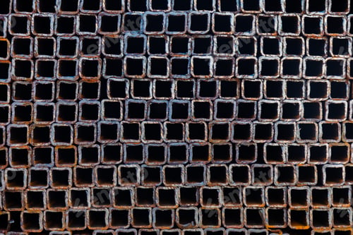 Preview: Texture of stainless steel rectangular bars of metal