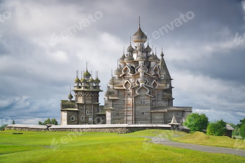 Preview: View of the famous Kizhi Pogost at summer day