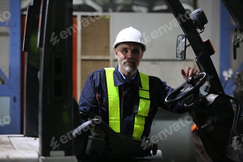 Preview: Man engineer standing on construction site or equipment maintenance work site.