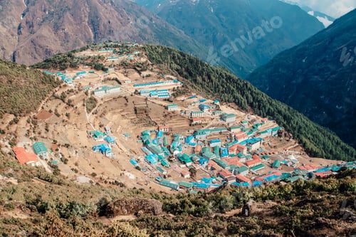 Preview: Amazing morning view of Namche Bazaar, Nepal