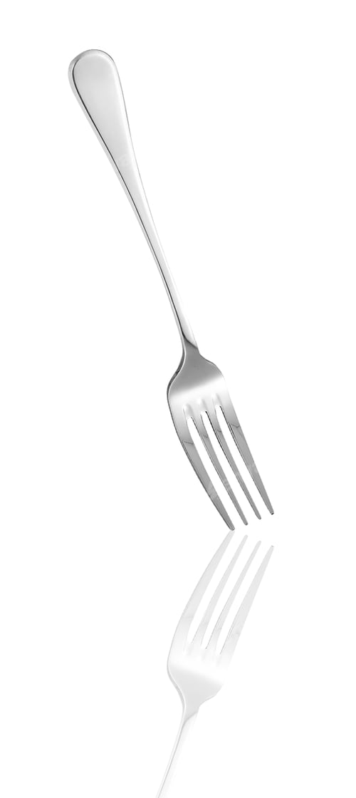 Preview: Fork isolated on white background
