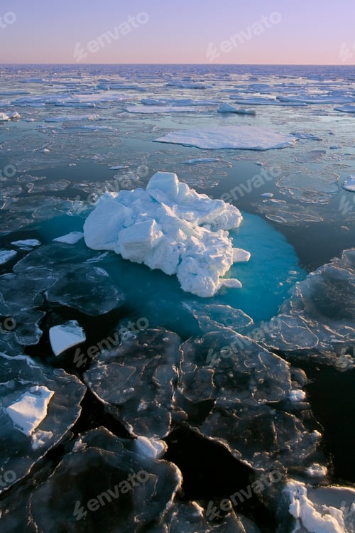 Preview: Sea ice in the Arctic off the coast of eastern Greenland