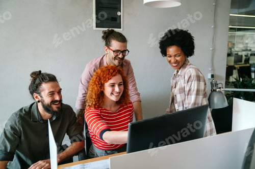 Preview: Software engineers working on project and programming in company. Startup business concept