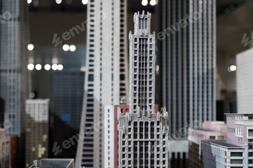 Preview: Miniature Chicago Downtown Buildings And Skyscrapers Installation