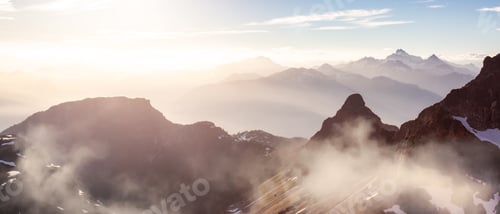 Preview: Canadian Mountain Aerial Landscape Nature Background Panorama