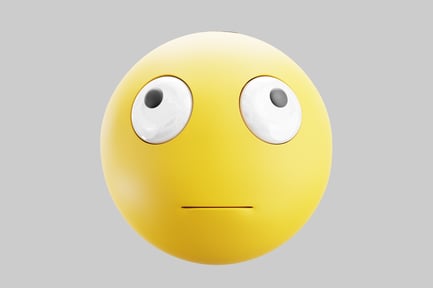 Preview: Cartoon face with rolling eyes