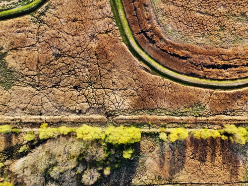 Preview: Aerial view of drought in countryside