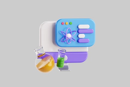 Visualização: Ícone de computador de educação científica