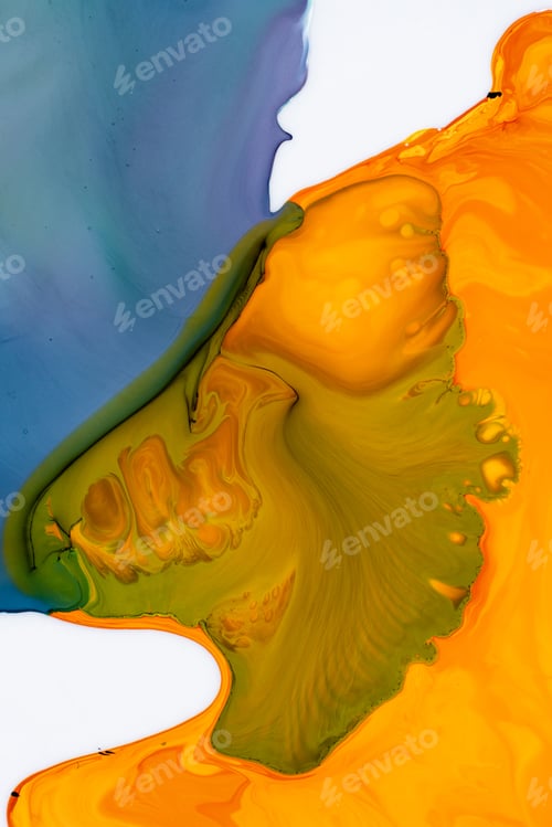 Preview: Abstract flow of liquid paints in mix