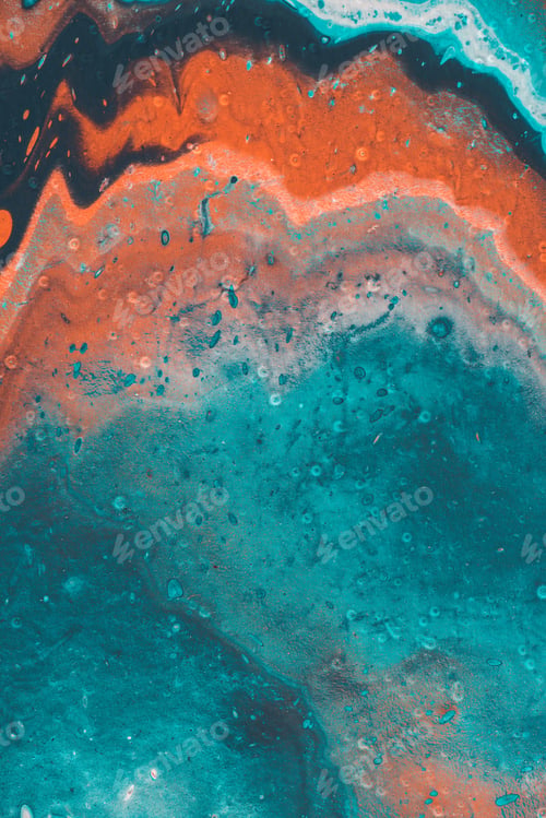 Preview: abstract artistic texture with blue and orange oil paint
