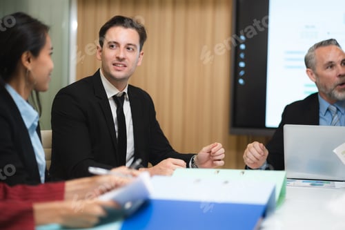 Preview: Business team partner meeting together to brainstorming for new ideas of business marketing project