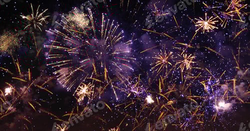 Preview: Colorful Firework celebrate anniversary happy new year 2026, 4th of july holiday festival.