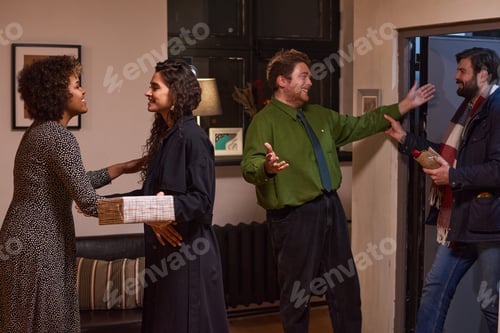 Preview: Couple visiting their friends at home