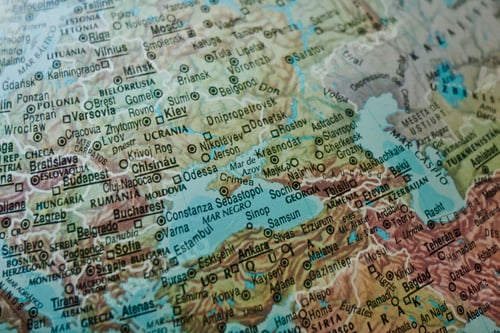 Preview: World map with the country names