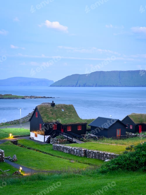 Preview: Kirkjubour village on Streymoy, Faroe Islands