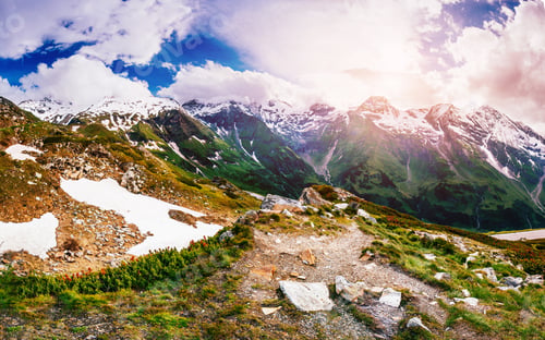 Preview: andscape almost snow-capped mountain