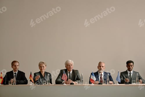 Preview: Multiethnic Senior and Middle Aged Officials Attending International Conference