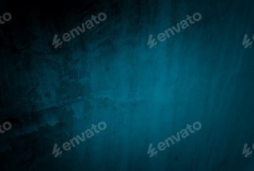 Preview: Vintage grunge blue concrete texture studio wall background with vignette