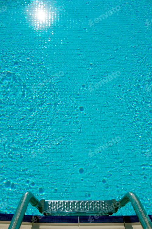 Preview: Surface of blue swimming pool,background of water in swimming pool.
