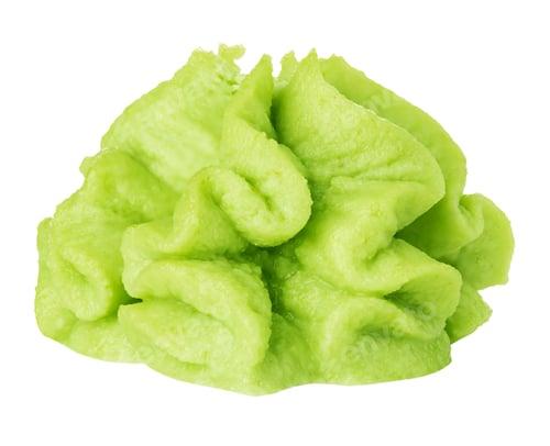 Preview: Wasabi close-up isolated on a white background.