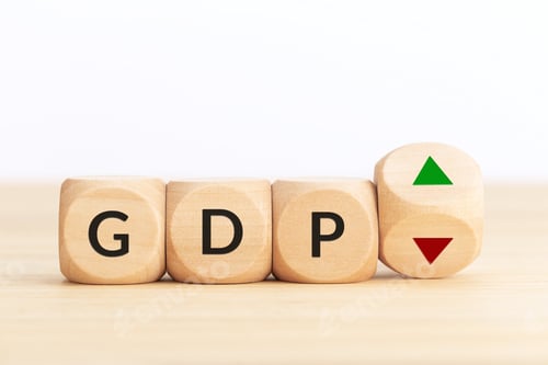 Preview: GDP or gross domestic product up or down concept