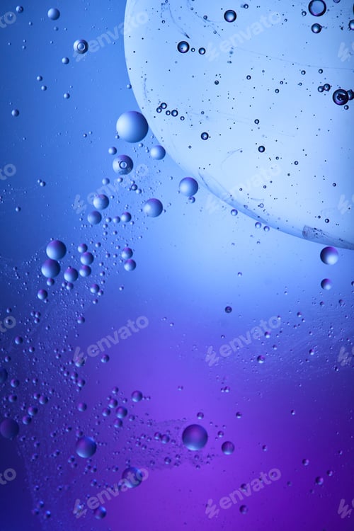 Preview: creative abstract blue and purple color background from mixed water and oil