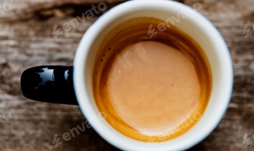 Vorschau: Luftaufnahme von heißem Kaffee