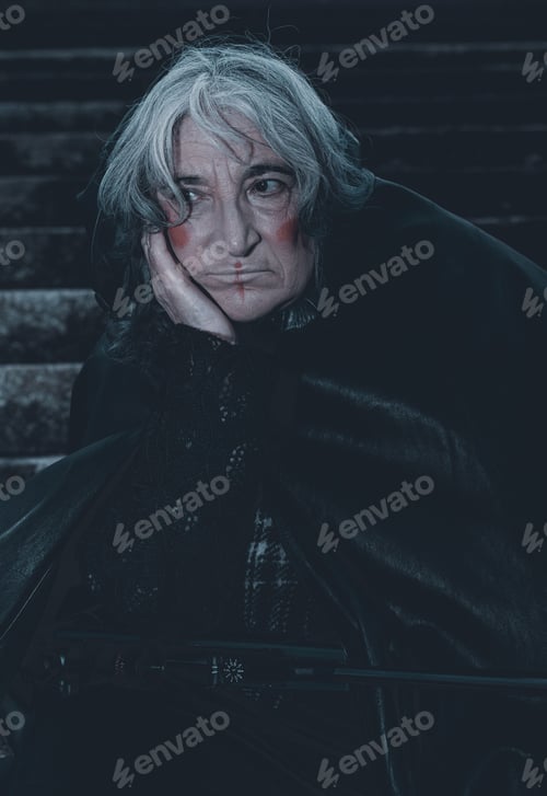 Preview: portrait of a dark evil character in dark times
