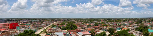 Preview: Aerial Panoramic view of a small Cuban Town, Ciego de Avila